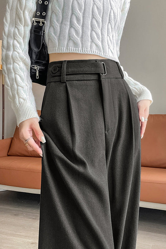 Casual Commuting Woolen Suit Pants
