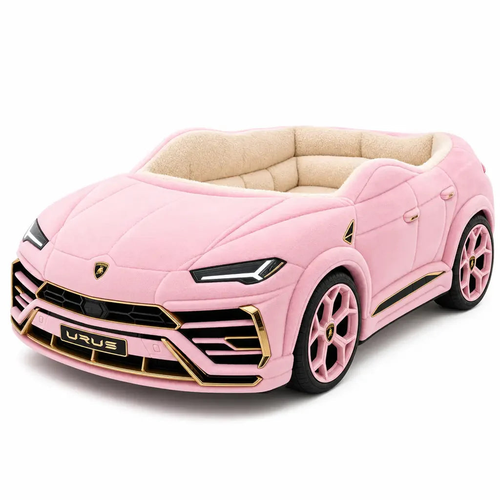 Sports car-style pet bed, luxury plush race car pet nest, soft and washable pet sofa bed