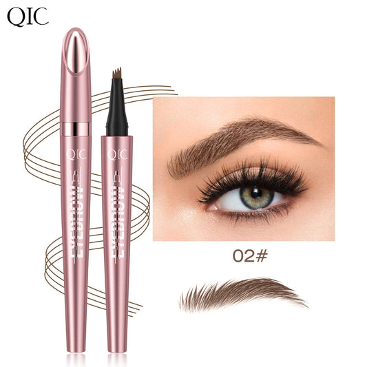 Micro-Fork Eyebrow Pencil: Waterproof, Natural Hair-Like Strokes & Long-Lasting