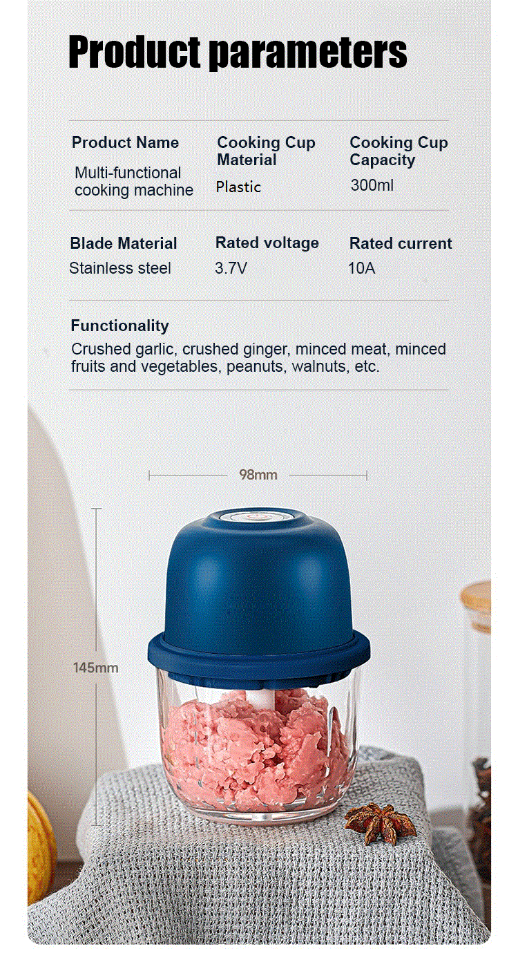 Cordless Electric Garlic Chopper & Mincer