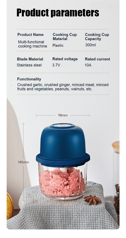 Cordless Electric Garlic Chopper & Mincer