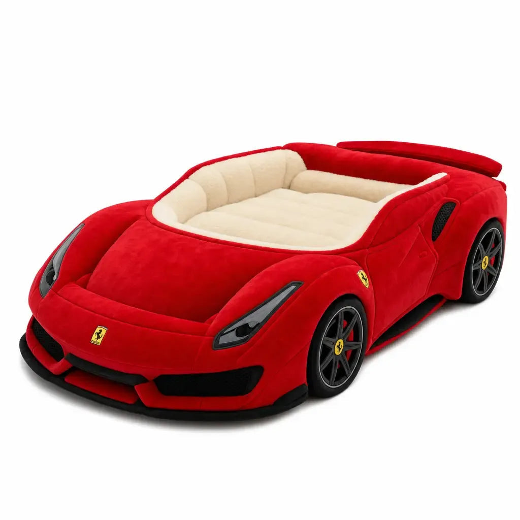 Sports Car Shaped Pet Bed, Luxury Plush Race Car Pet Nest, Soft Washable Pet Sofa Bed for Cats & Small Dogs