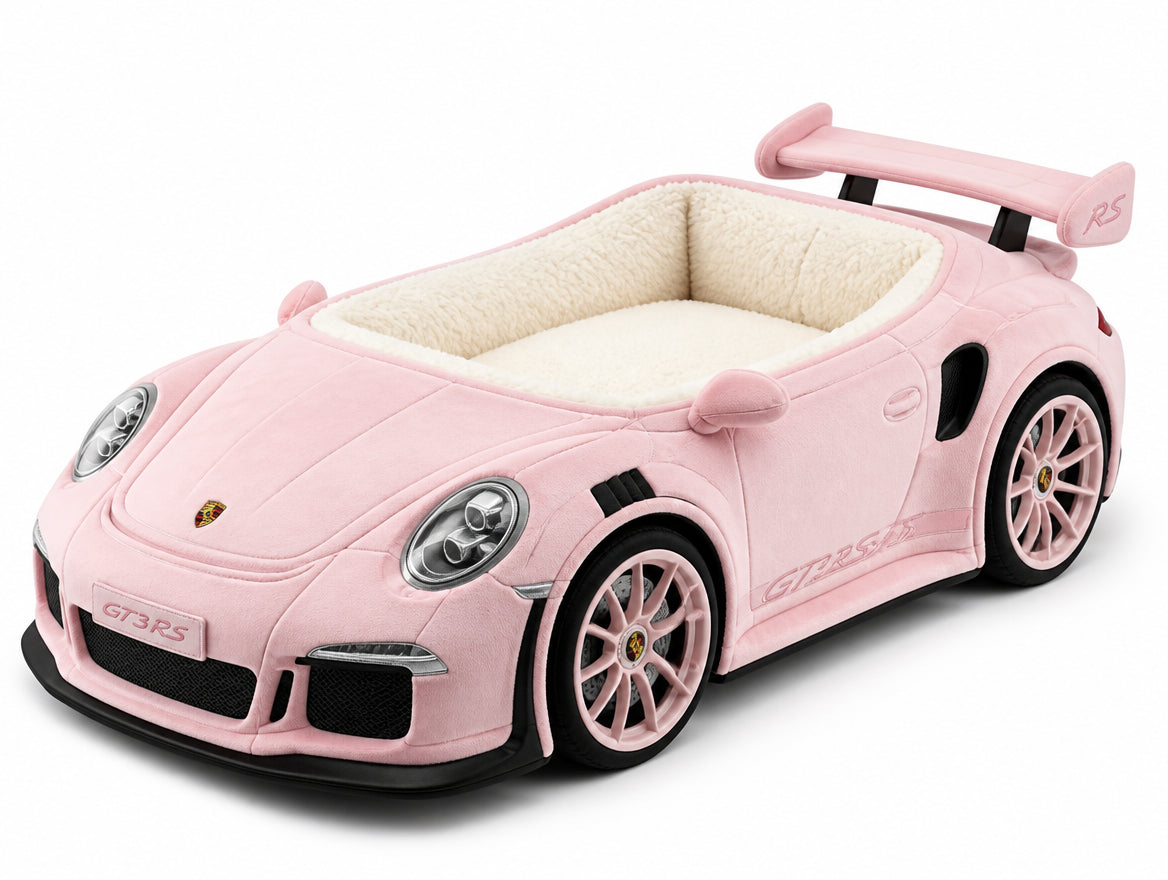 Sports Car Shaped Pet Bed, Luxury Plush Race Car Pet Nest, Soft Washable Pet Sofa Bed for Cats & Small Dogs