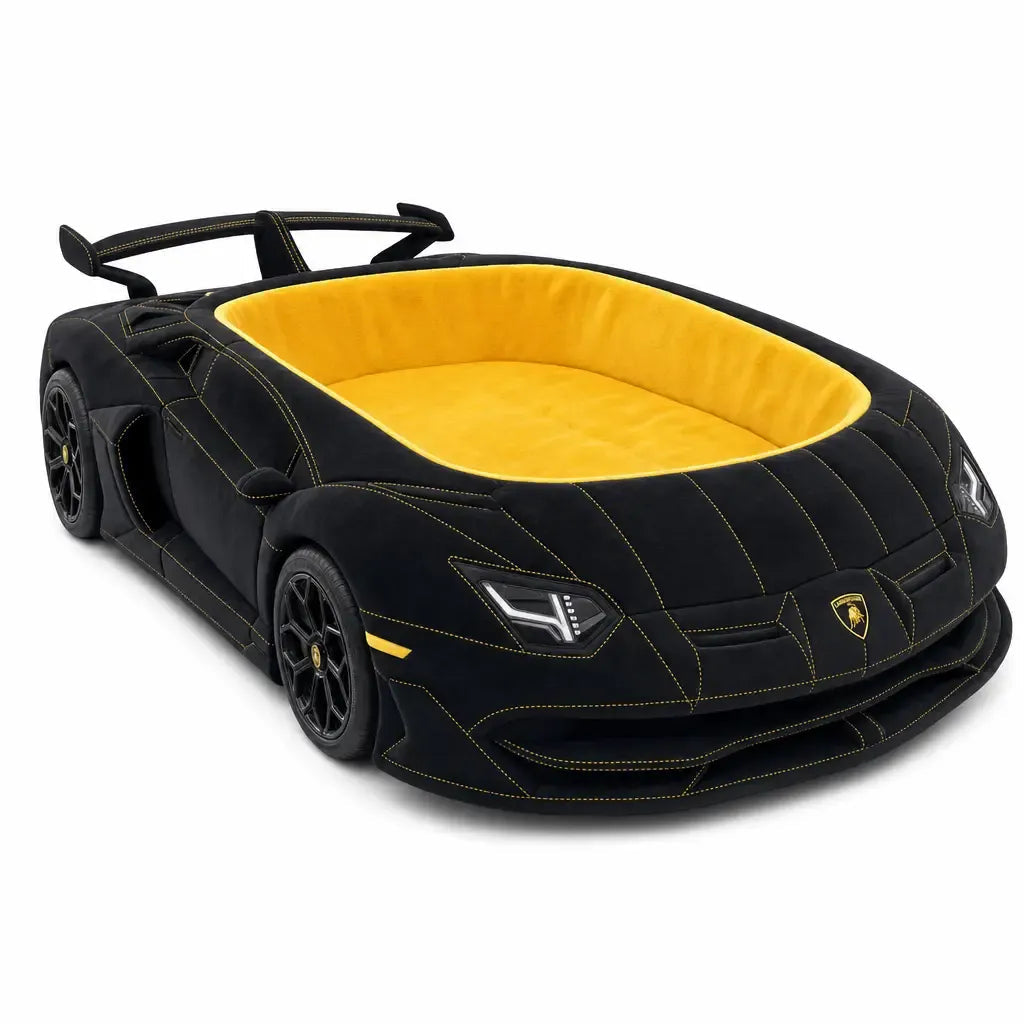 Sports Car Shaped Pet Bed, Luxury Plush Race Car Pet Nest, Soft Washable Pet Sofa Bed for Cats & Small Dogs
