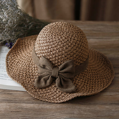 🔥Hot Sale 49% OFF✨Straw Hat with Retro Bow – Foldable & Breathable for Summer