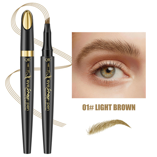 Micro-Fork Eyebrow Pencil: Waterproof, Natural Hair-Like Strokes & Long-Lasting