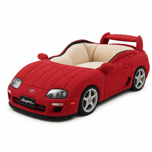 Sports car-style pet bed, luxury plush race car pet nest, soft and washable pet sofa bed