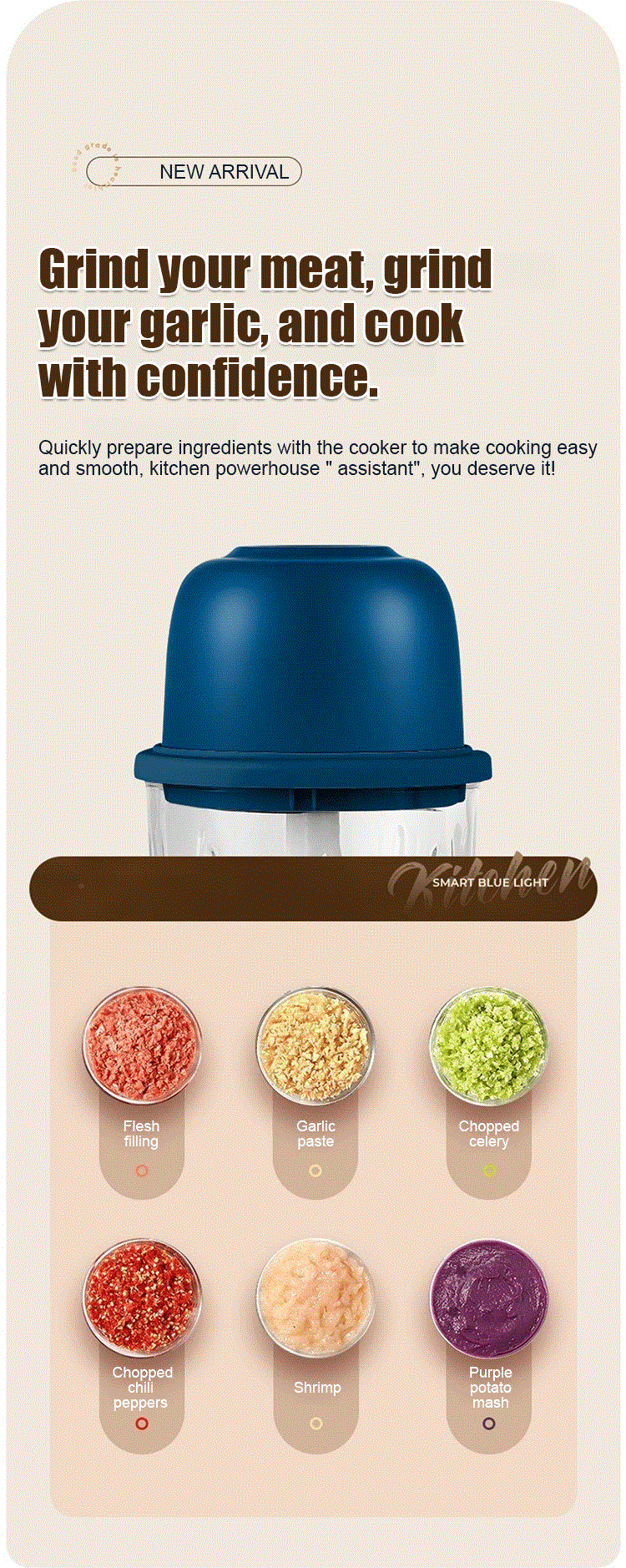 Cordless Electric Garlic Chopper & Mincer