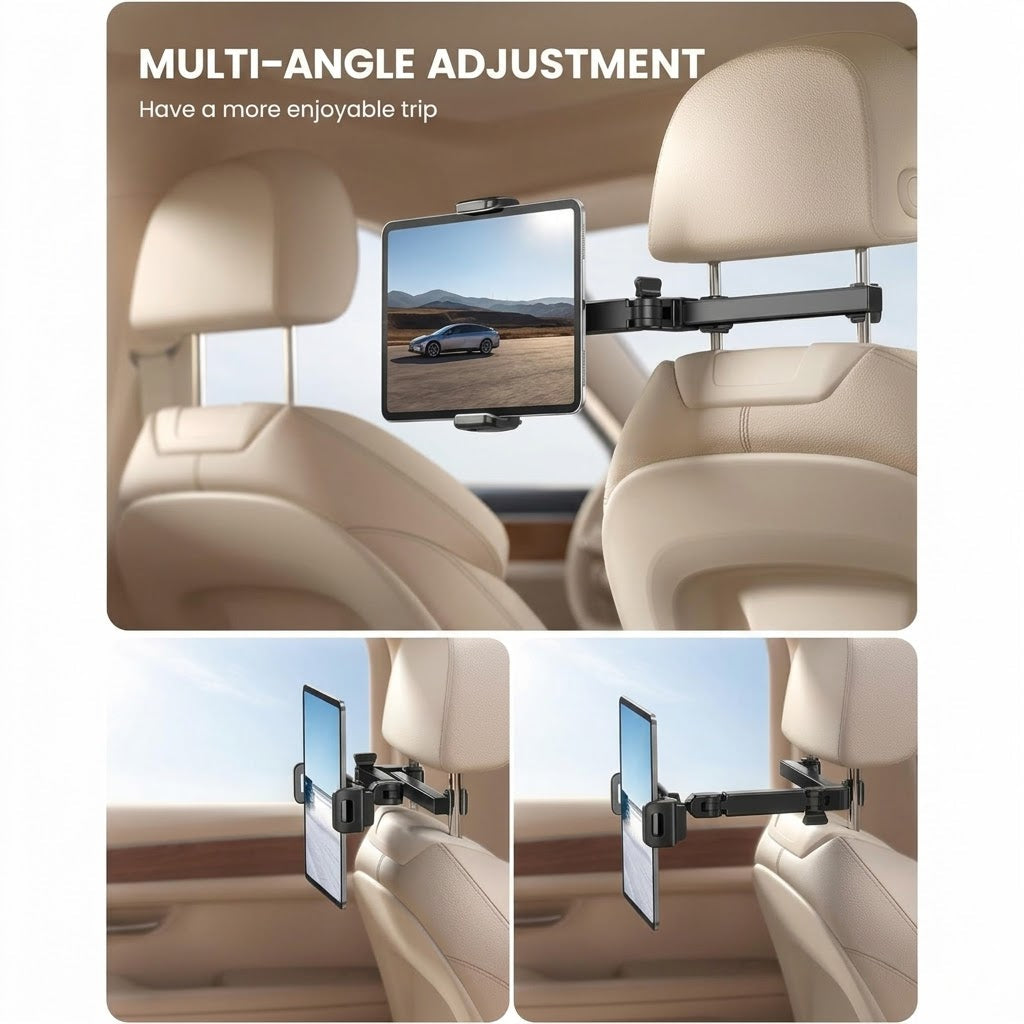 360° Rotating Extendable Backseat Tablet Mount